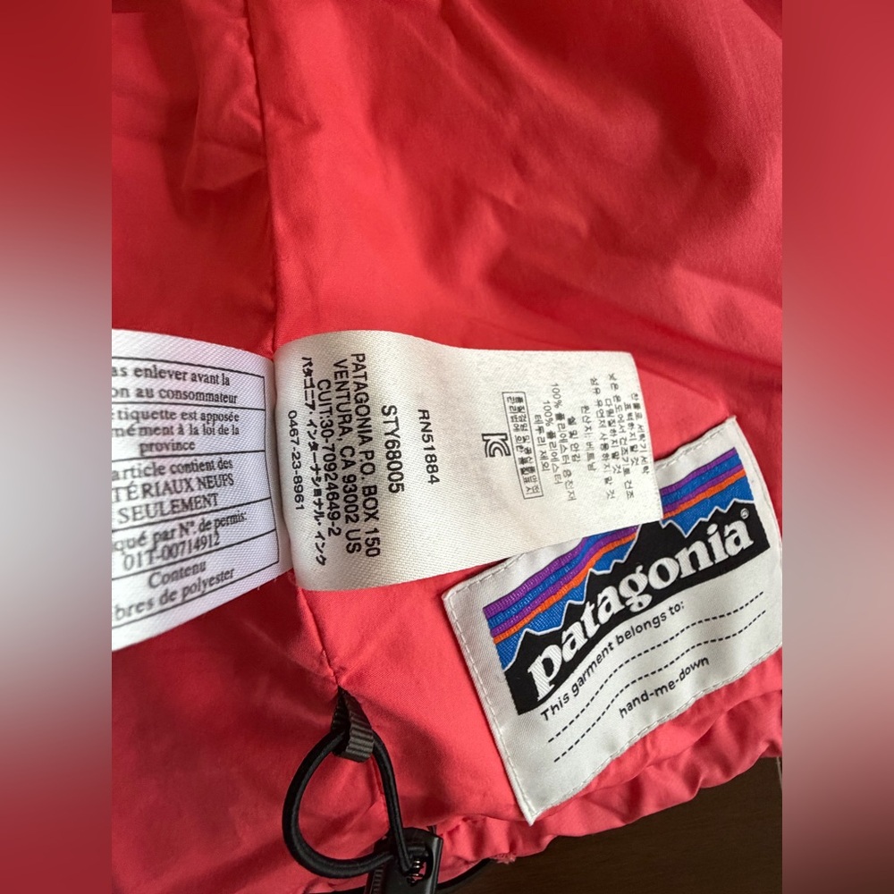 PATAGONIA Nanopuff Primaloft Puffer JACKET FuPink sz XXL 16-18kids - Picture 12 of 12